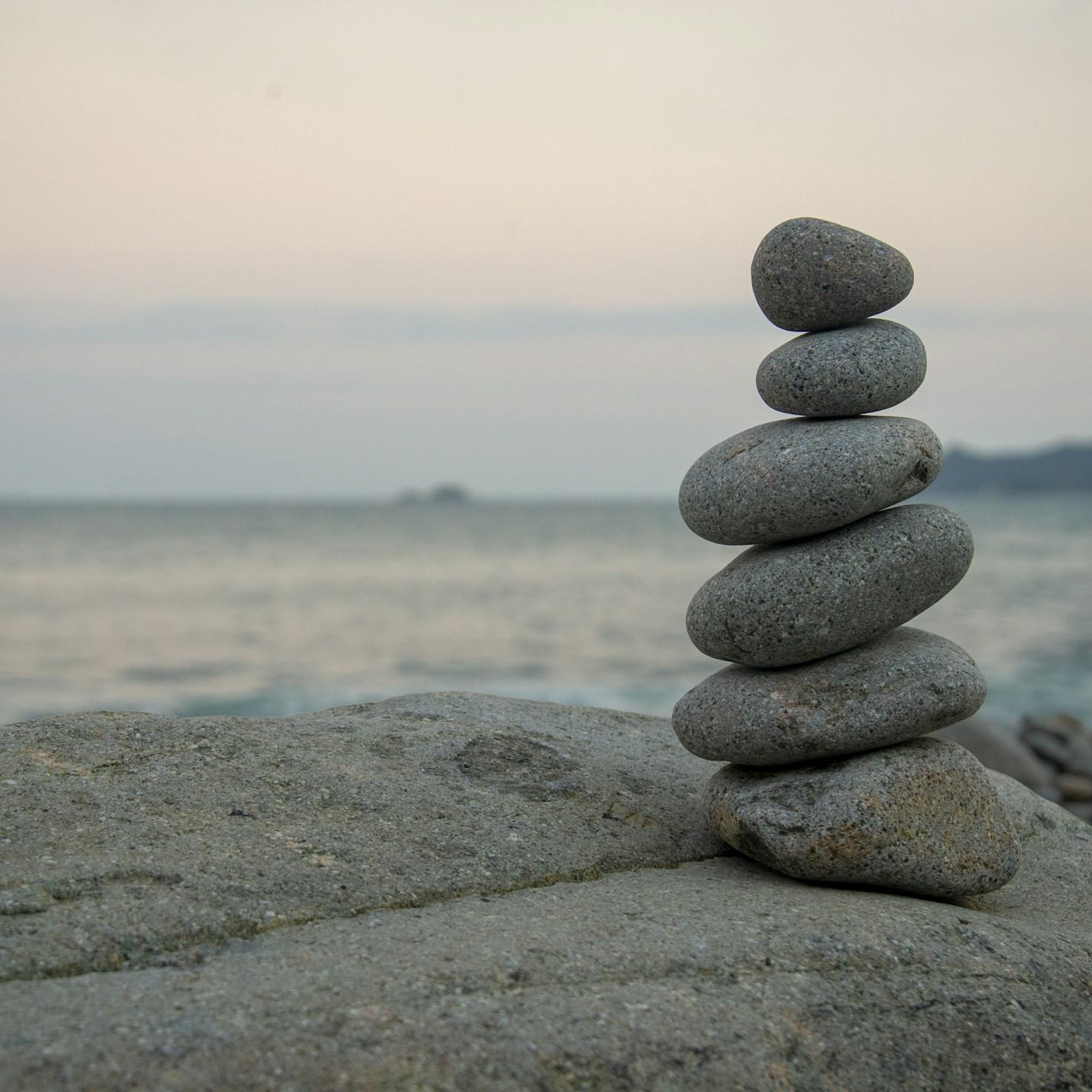 Meditation practice space with cushions arranged in circle